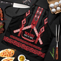 Toitu Te Tiriti Waitangi Apron Black Wharenui House - Polynesian Pride