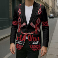 Toitu Te Tiriti Waitangi Blazer Black Wharenui House - Polynesian Pride