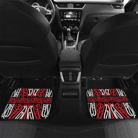 Toitu Te Tiriti Waitangi Car Mats Black Wharenui House - Polynesian Pride
