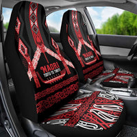 Toitu Te Tiriti Waitangi Car Seat Cover Black Wharenui House LT9 - Polynesian Pride