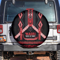 Toitu Te Tiriti Waitangi Spare Tire Cover Black Wharenui House - Polynesian Pride