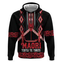 Toitu Te Tiriti Waitangi Zip Hoodie Black Wharenui House LT9 Pullover Hoodie Black - Polynesian Pride