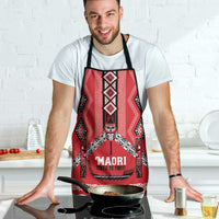Toitu Te Tiriti Waitangi Apron Red Wharenui House - Polynesian Pride