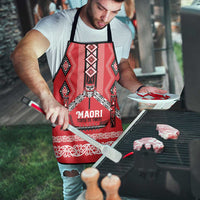 Toitu Te Tiriti Waitangi Apron Red Wharenui House - Polynesian Pride