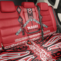 Toitu Te Tiriti Waitangi Back Car Seat Cover Red Wharenui House - Polynesian Pride