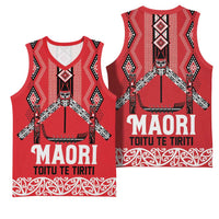 Toitu Te Tiriti Waitangi Basketball Jersey Red Wharenui House LT9 - Polynesian Pride
