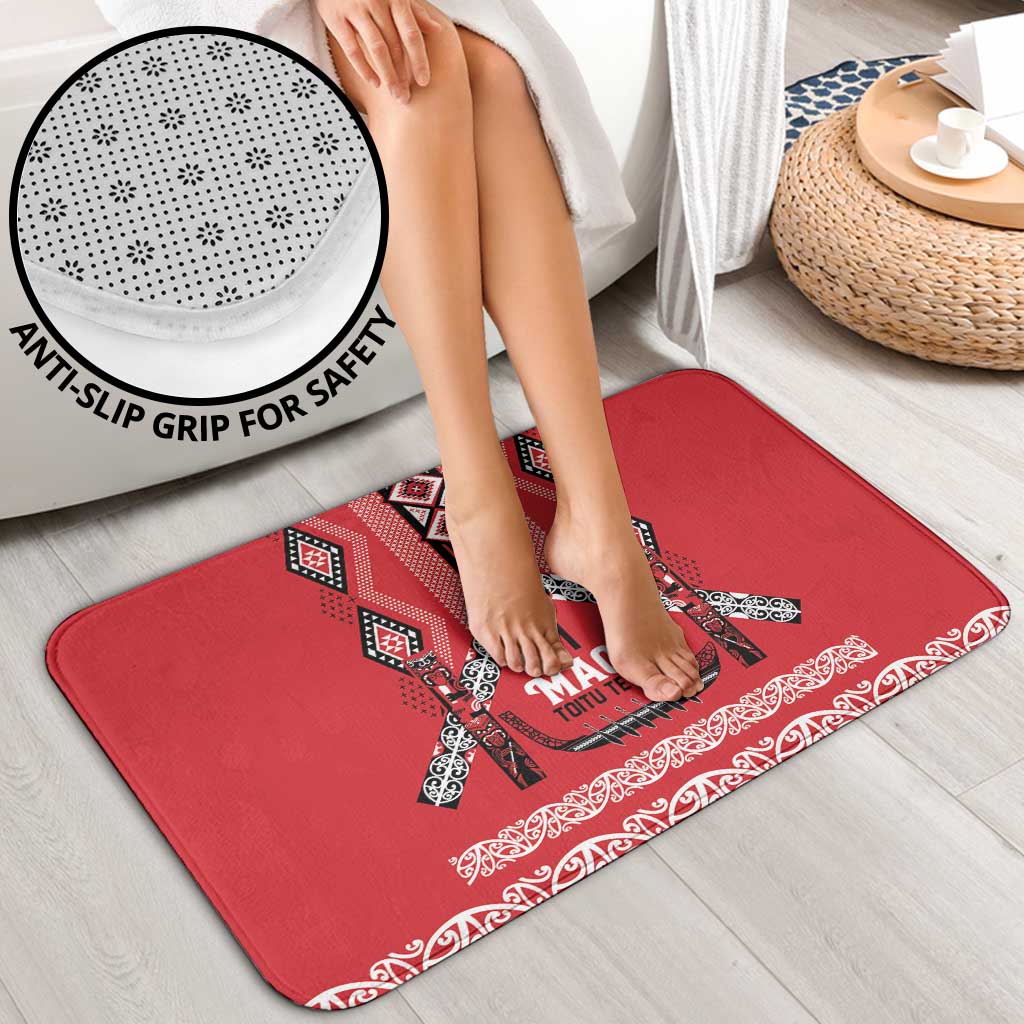 Toitu Te Tiriti Waitangi Bathroom Set Red Wharenui House - Polynesian Pride