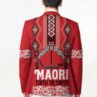 Toitu Te Tiriti Waitangi Blazer Red Wharenui House - Polynesian Pride