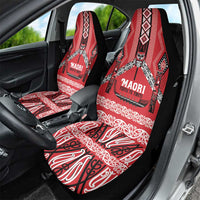 Toitu Te Tiriti Waitangi Car Seat Cover Red Wharenui House LT9 - Polynesian Pride