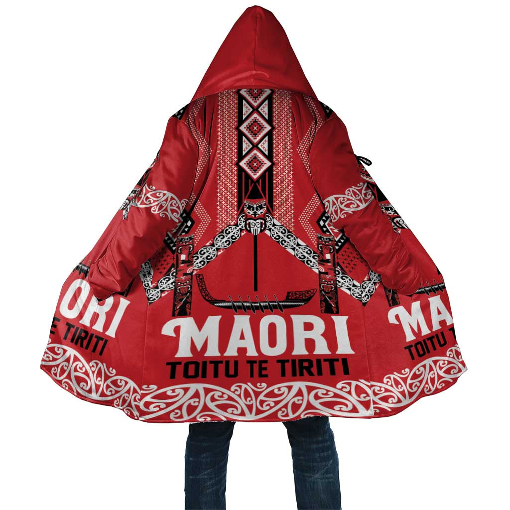 Toitu Te Tiriti Waitangi Cloak Red Wharenui House - Polynesian Pride