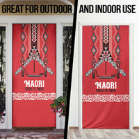 Toitu Te Tiriti Waitangi Door Cover Red Wharenui House - Polynesian Pride