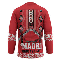Toitu Te Tiriti Waitangi Hockey Jersey Red Wharenui House - Polynesian Pride