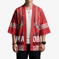 Toitu Te Tiriti Waitangi Kimono Red Wharenui House LT9 - Polynesian Pride