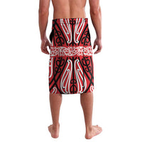 Toitu Te Tiriti Waitangi Lavalava Red Wharenui House LT9 - Polynesian Pride