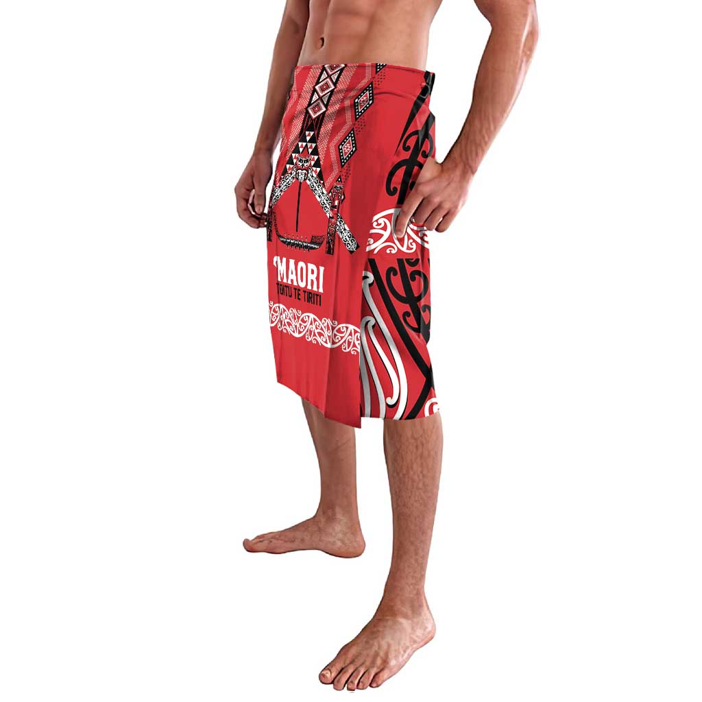 Toitu Te Tiriti Waitangi Lavalava Red Wharenui House LT9 - Polynesian Pride