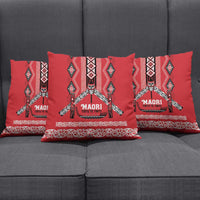 Toitu Te Tiriti Waitangi Pillow Cover Red Wharenui House LT9 - Polynesian Pride
