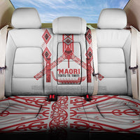 Toitu Te Tiriti Waitangi Back Car Seat Cover White Wharenui House LT9 One Size white - Polynesian Pride