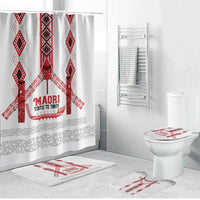 Toitu Te Tiriti Waitangi Bathroom Set White Wharenui House - Polynesian Pride