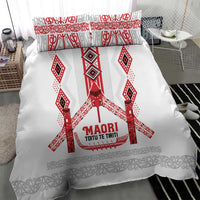 Toitu Te Tiriti Waitangi Bedding Set White Wharenui House LT9 - Polynesian Pride
