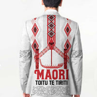 Toitu Te Tiriti Waitangi Blazer White Wharenui House - Polynesian Pride