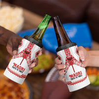 Toitu Te Tiriti Waitangi 4 in 1 Can Cooler Tumbler White Wharenui House - Polynesian Pride