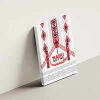 Toitu Te Tiriti Waitangi Canvas Wall Art White Wharenui House LT9 - Polynesian Pride