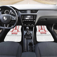 Toitu Te Tiriti Waitangi Car Mats White Wharenui House - Polynesian Pride