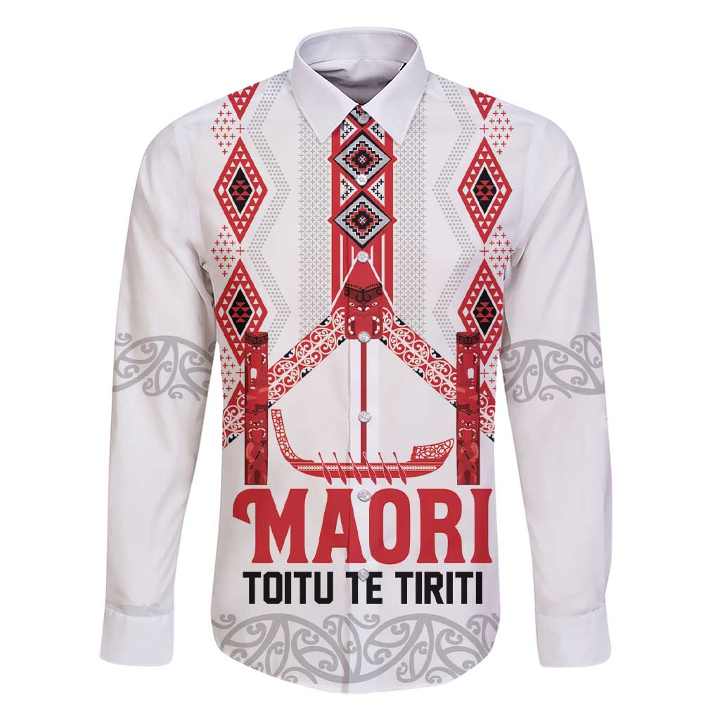 Toitu Te Tiriti Waitangi Family Matching Short Sleeve Bodycon Dress and Hawaiian Shirt White Wharenui House - Polynesian Pride