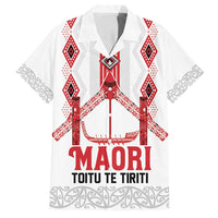 Toitu Te Tiriti Waitangi Family Matching Tank Maxi Dress and Hawaiian Shirt White Wharenui House - Polynesian Pride