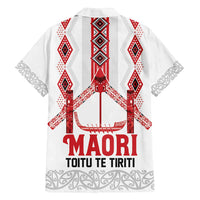 Toitu Te Tiriti Waitangi Family Matching Tank Maxi Dress and Hawaiian Shirt White Wharenui House - Polynesian Pride