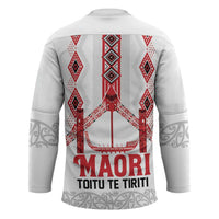 Toitu Te Tiriti Waitangi Hockey Jersey White Wharenui House - Polynesian Pride