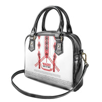 Toitu Te Tiriti Waitangi Shoulder Handbag White Wharenui House - Polynesian Pride