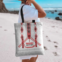 Toitu Te Tiriti Waitangi Tote Bag White Wharenui House - Polynesian Pride