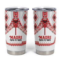 Toitu Te Tiriti Waitangi Tumbler Cup White Wharenui House LT9 white - Polynesian Pride