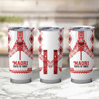 Toitu Te Tiriti Waitangi Tumbler Cup White Wharenui House LT9 - Polynesian Pride