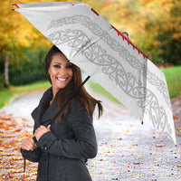 Toitu Te Tiriti Waitangi Umbrella White Wharenui House - Polynesian Pride