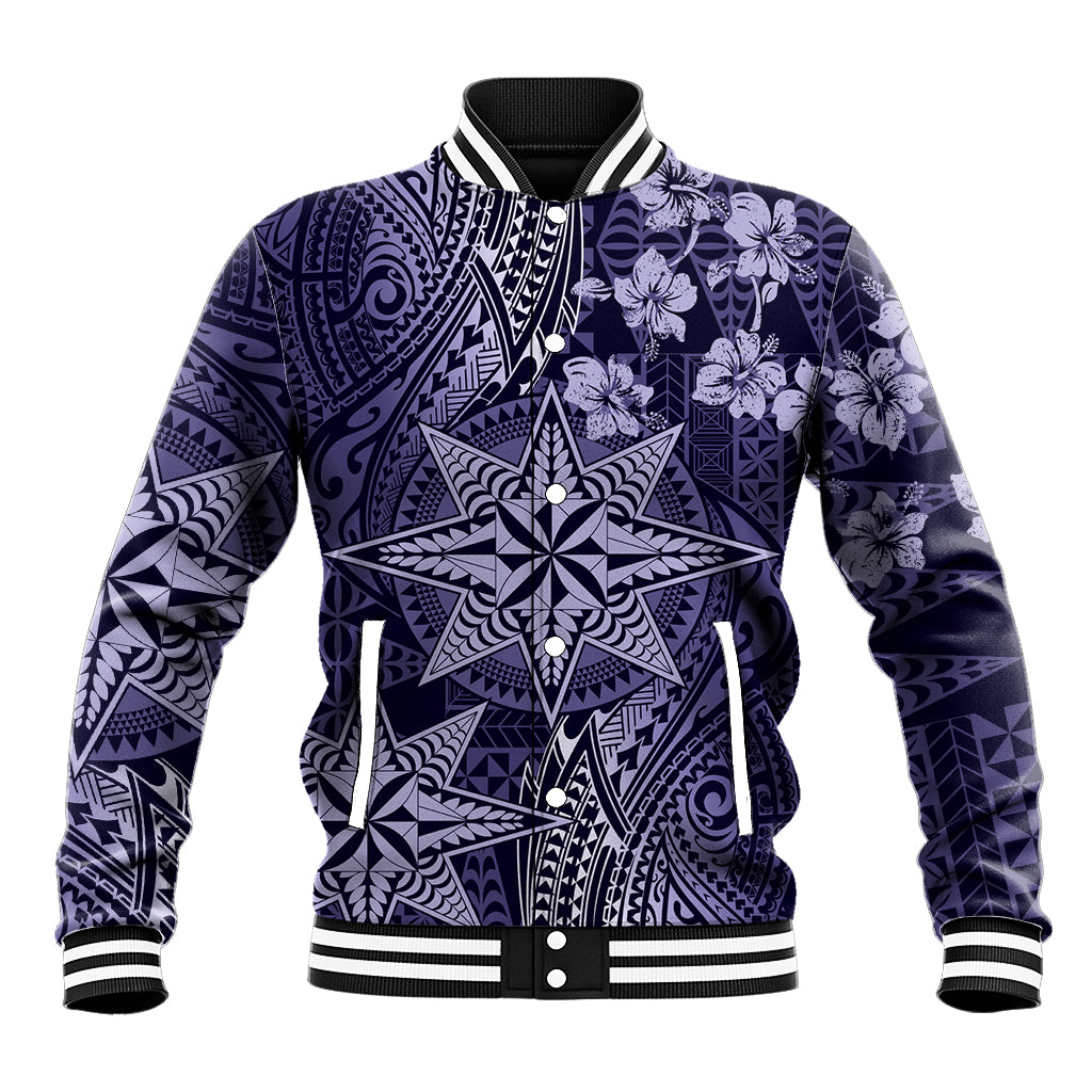 Vintage Tonga Tribal Ngatu Pattern Baseball Jacket With Pacific Floral Pink Art LT9 Unisex Pink - Polynesian Pride