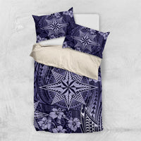 Vintage Tonga Tribal Ngatu Pattern Bedding Set With Pacific Floral Pink Art LT9 US Twin 172cm x 218cm Pink - Polynesian Pride