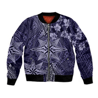 Vintage Tonga Tribal Ngatu Pattern Bomber Jacket With Pacific Floral Pink Art LT9 Unisex Pink - Polynesian Pride