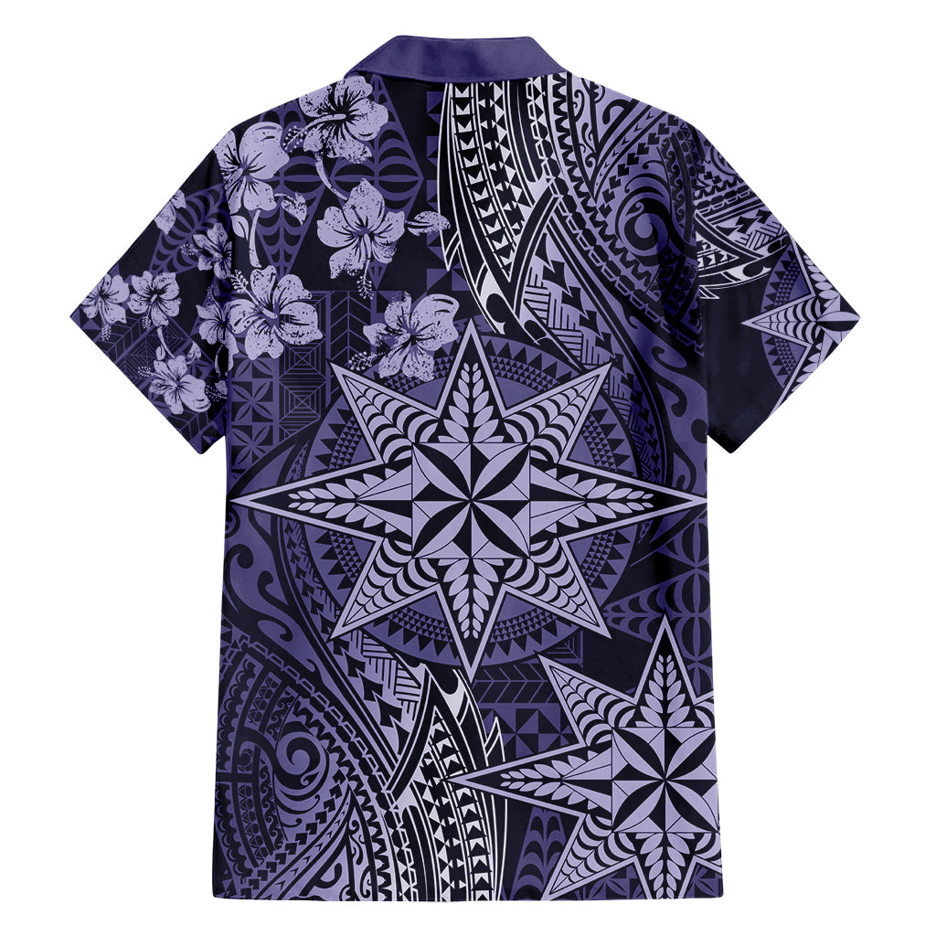Vintage Tonga Tribal Ngatu Pattern Family Matching Summer Maxi Dress and Hawaiian Shirt With Pacific Floral Pink Art