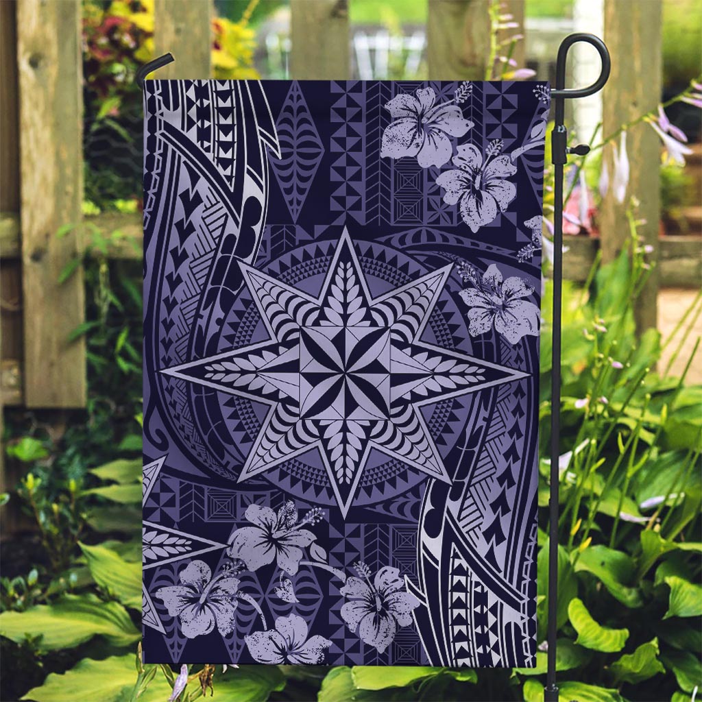 Vintage Tonga Tribal Ngatu Pattern Garden Flag With Pacific Floral Pink Art LT9 Garden Flag Pink - Polynesian Pride