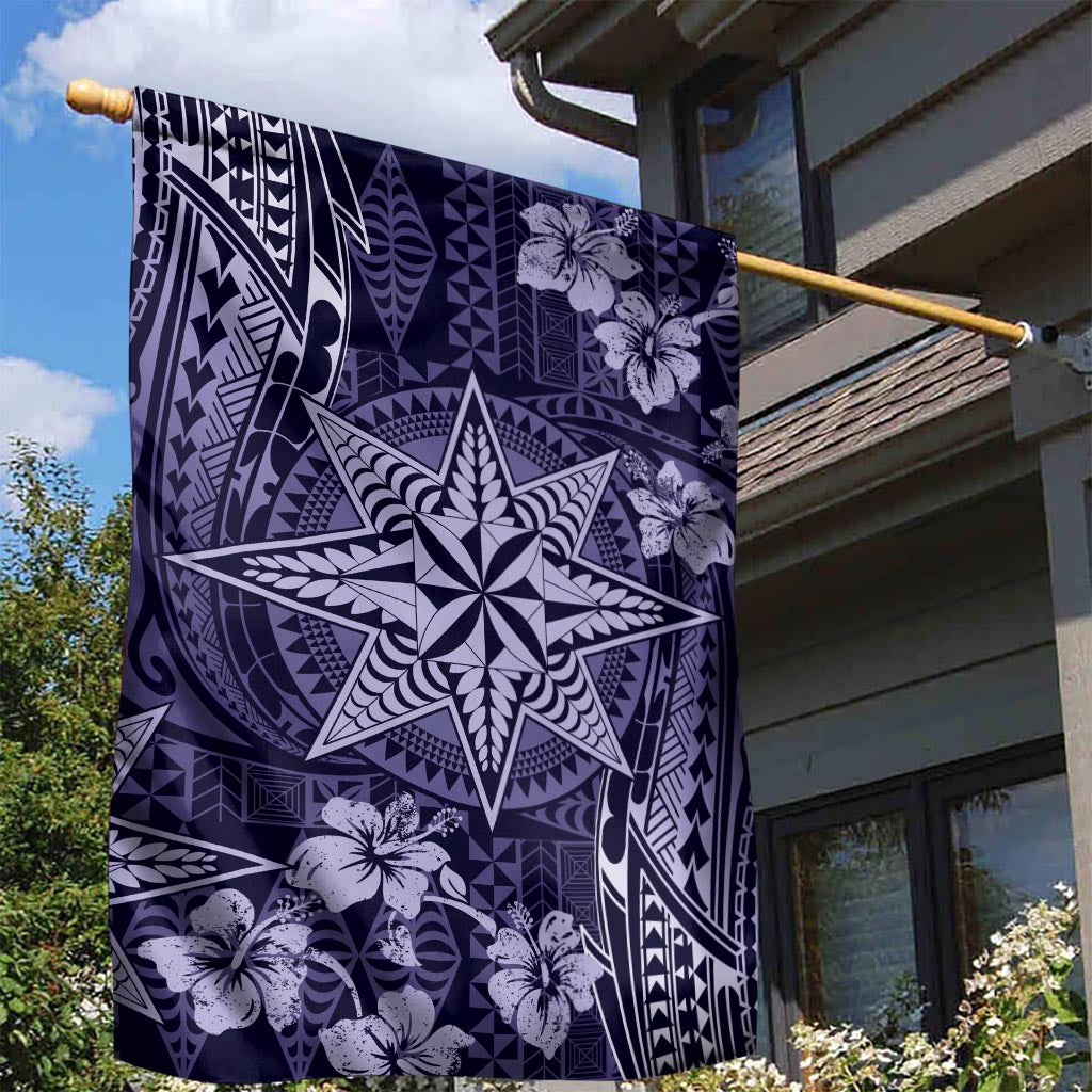 Vintage Tonga Tribal Ngatu Pattern Garden Flag With Pacific Floral Pink Art LT9 - Polynesian Pride
