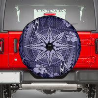 Vintage Tonga Tribal Ngatu Pattern Spare Tire Cover With Pacific Floral Pink Art LT9 - Polynesian Pride