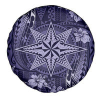Vintage Tonga Tribal Ngatu Pattern Spare Tire Cover With Pacific Floral Pink Art LT9 - Polynesian Pride
