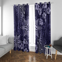 Vintage Tonga Tribal Ngatu Pattern Window Curtain With Pacific Floral Pink Art LT9 With Grommets Pink - Polynesian Pride
