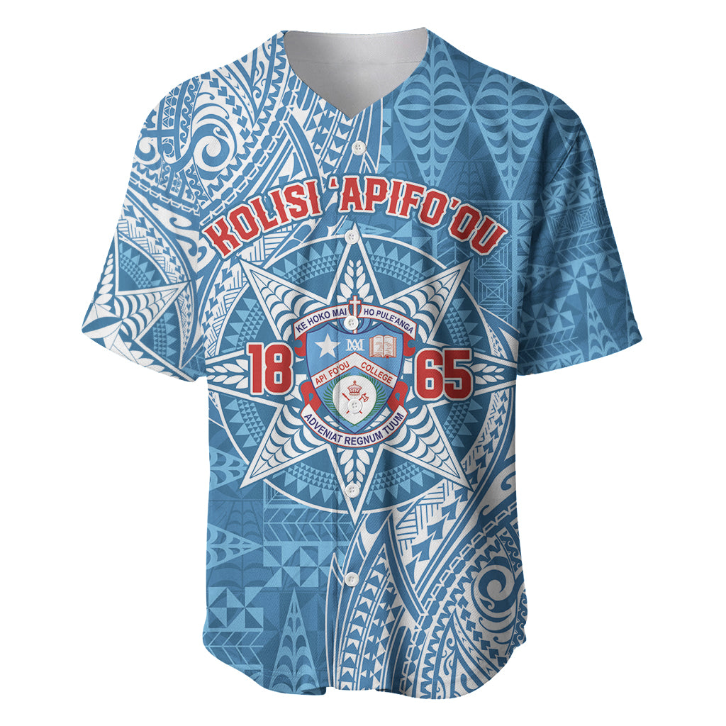 Personalised Tonga Apifo'ou College Baseball Jersey Since 1865 Special Kupesi Pattern