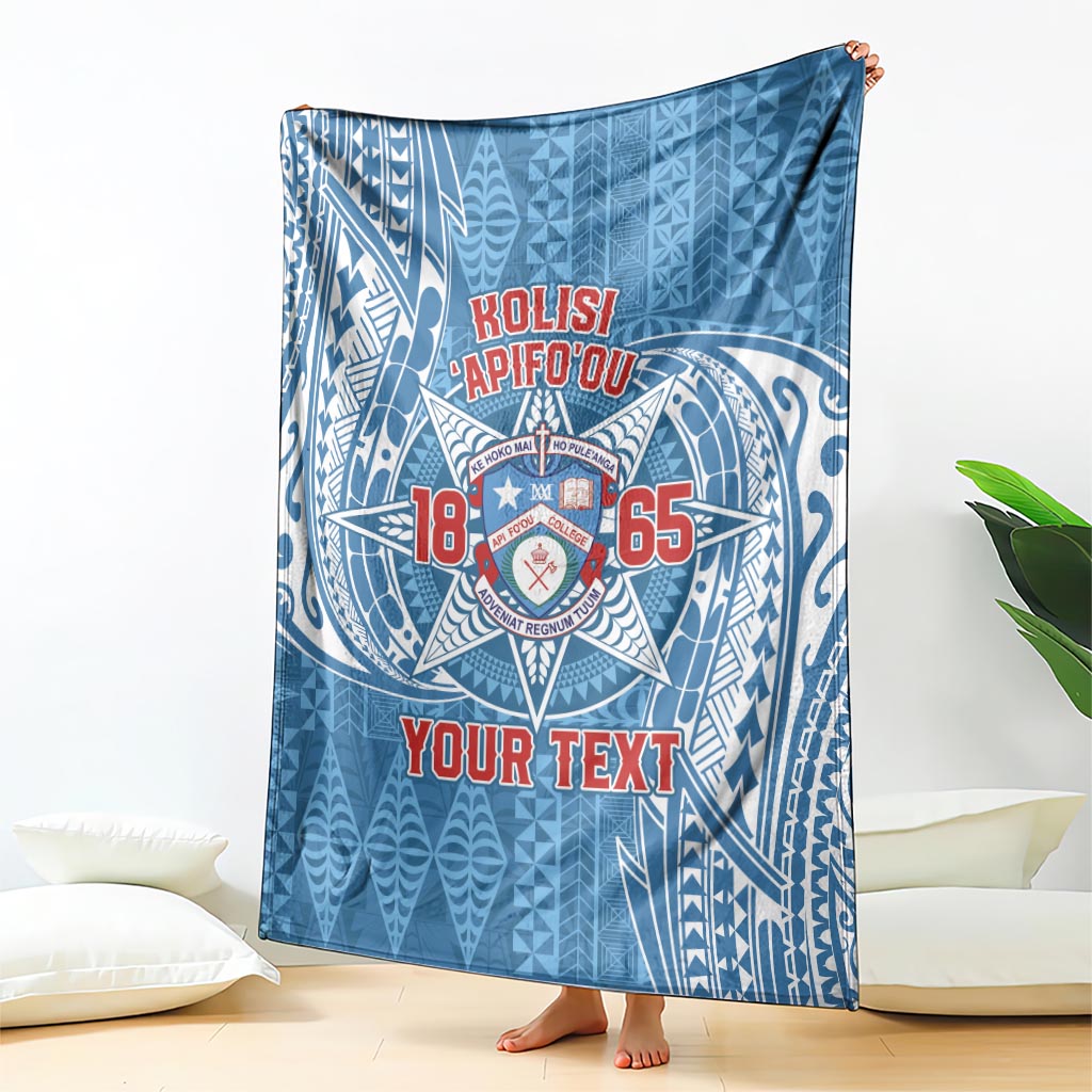 Personalised Tonga Apifo'ou College Blanket Since 1865 Special Kupesi Pattern LT9 - Polynesian Pride