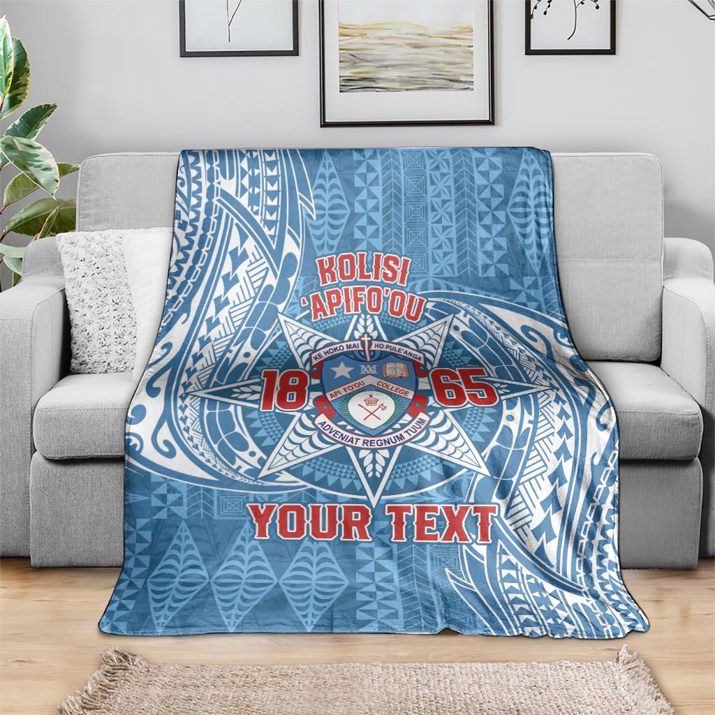 Personalised Tonga Apifo'ou College Blanket Since 1865 Special Kupesi Pattern LT9 - Polynesian Pride