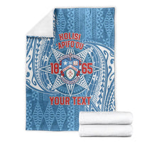 Personalised Tonga Apifo'ou College Blanket Since 1865 Special Kupesi Pattern LT9 - Polynesian Pride