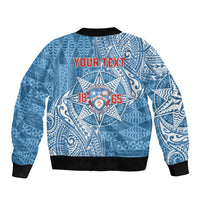 Personalised Tonga Apifo'ou College Bomber Jacket Since 1865 Special Kupesi Pattern LT9 - Polynesian Pride
